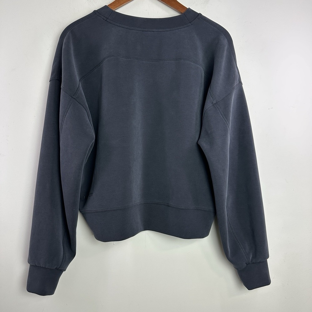 Lululemon Perfectly Oversized Cropped Crew Softstreme Women's 6 Dark Blue - Picture 3 of 7